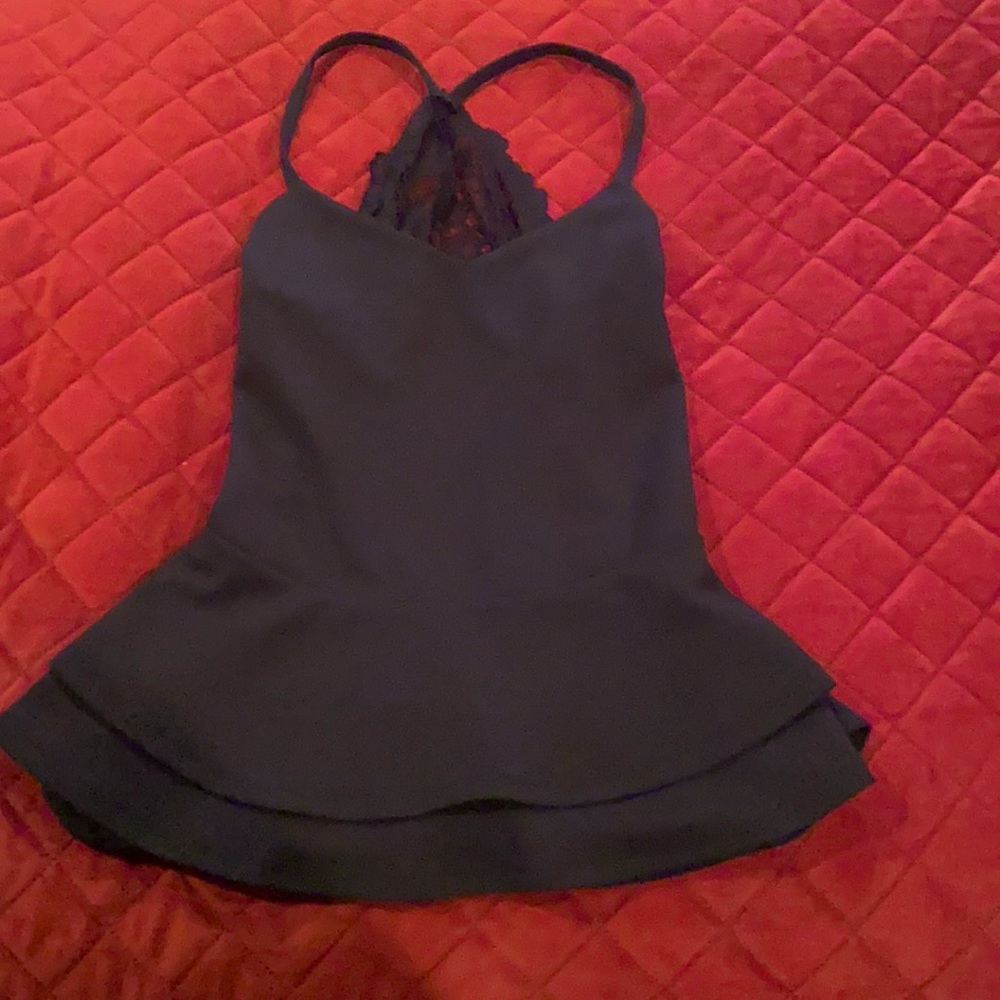 Black tank top size medium with a Lacey back